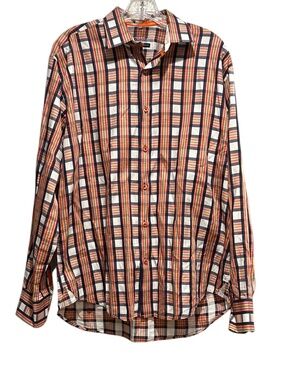 NWOT Men's Visconti Plaid Shirt Size L Large New without tag